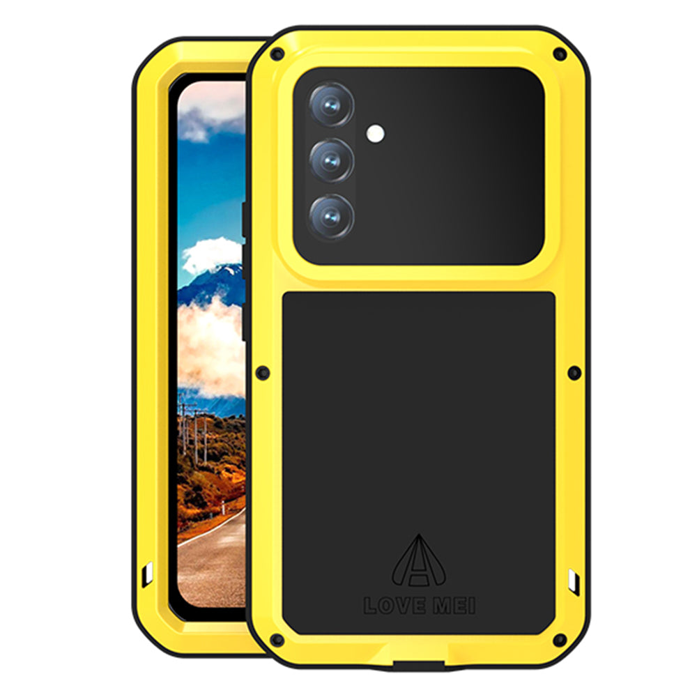 LOVE MEI For Samsung Galaxy A54 5G Metal Silicone Phone Case Full Body Protective Cover with Tempered Glass Film LOVE MEI For Samsung Galaxy A54 5G Metal Silicone Phone Case Full Body Protective Cover with Tempered Glass Film